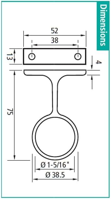 1 - 5/16" Round Matte Brass Closet Rod Kit – Heavy - Duty 14 - Gauge Aluminum - KI Home