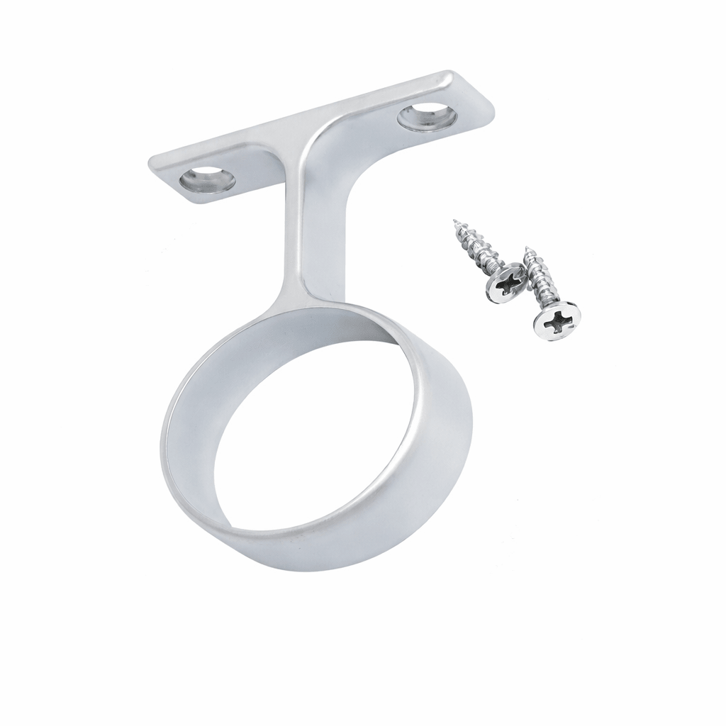 1 - 5/16" Round Wardrobe Closet Rod Center Support Metal Bracket with Installation screws - KI Home