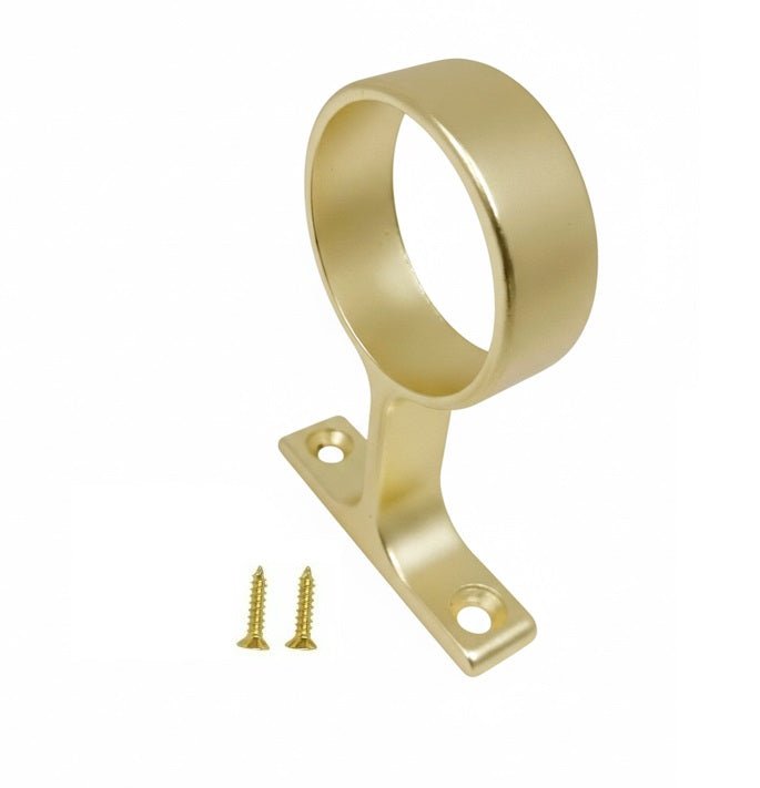 1 - 5/16" Round Wardrobe Closet Rod Center Support Metal Bracket with Installation screws - KI Home