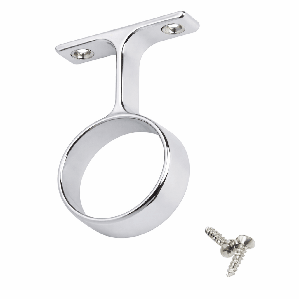 1 - 5/16" Round Wardrobe Closet Rod Center Support Metal Bracket with Installation screws - KI Home