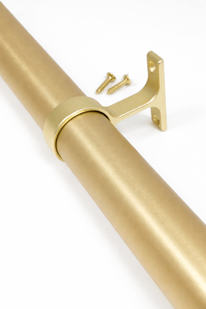 1 - 5/16" Round Wardrobe Closet Rod Center Support Metal Bracket with Installation screws - KI Home