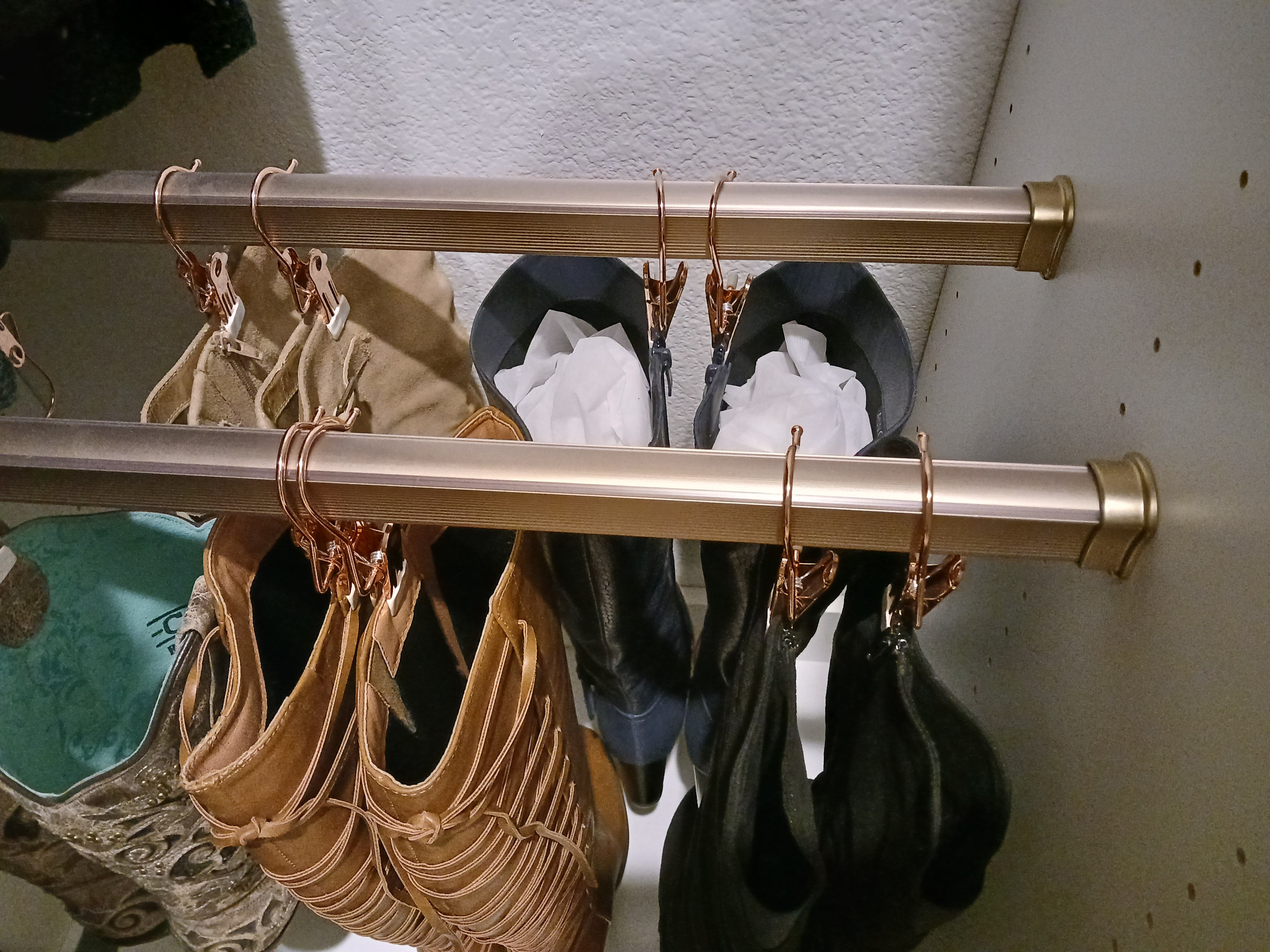 TAG Hardware Premium Concave Wardrobe Closet Rod with End Supports and Protective Cap 18 inches to 92 inches Lengths