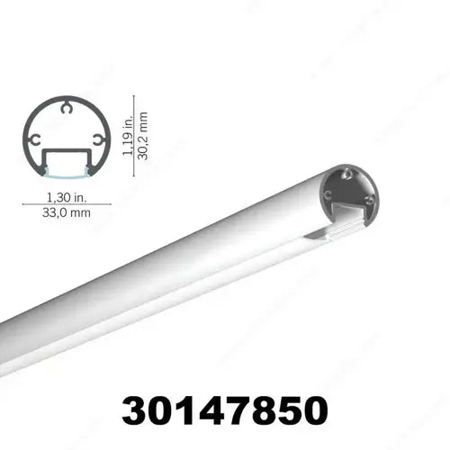 Richelieu 8 feet long Lighted Aluminum 1-5/16" Round Closet Rod with LED – Complete Kit