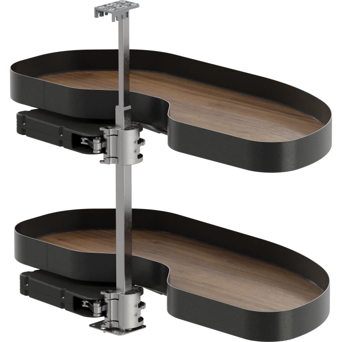 Vauth-Sagel VS CORNERSTONE® MAXX Planero Base Cabinet Pullout 2-Shelf Lazy Susan for Blind Corner Cabinets