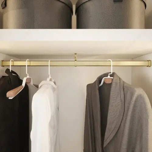 2 - Case Pack 8ft (96") Premium Hourglass Closet Wardrobe Hanging Rods with 4 End and 2 Center Supports - KI Home