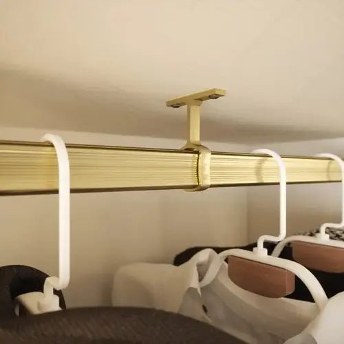 2 - Case Pack 8ft (96") Premium Hourglass Closet Wardrobe Hanging Rods with 4 End and 2 Center Supports - KI Home