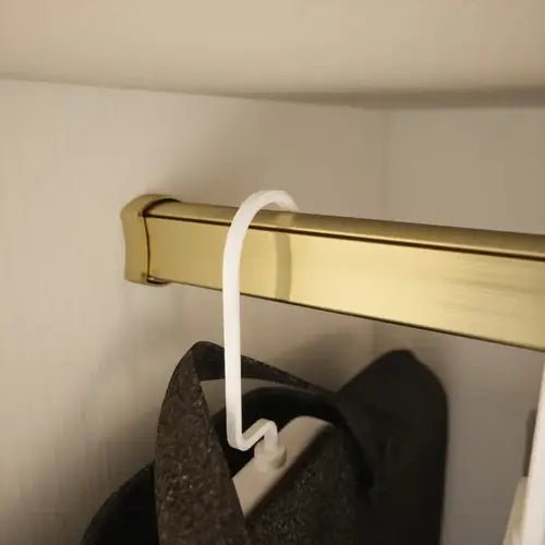 2 - Case Pack 8ft (96") Premium Hourglass Closet Wardrobe Hanging Rods with 4 End and 2 Center Supports - KI Home