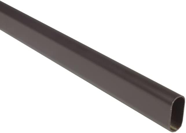 2 - Case ProPack 8 - Foot Oval Closet Wardrobe Rods – Includes 4 End Caps, 2 Center Supports & Installation Screws - KI Home