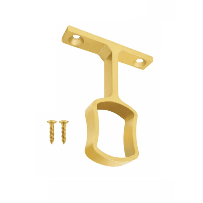 2 - Pack Premium Hourglass Concave Wardrobe Metal End Supports with Installation screws - KI Home