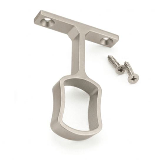 2 - Pack Premium Hourglass Concave Wardrobe Metal End Supports with Installation screws - KI Home