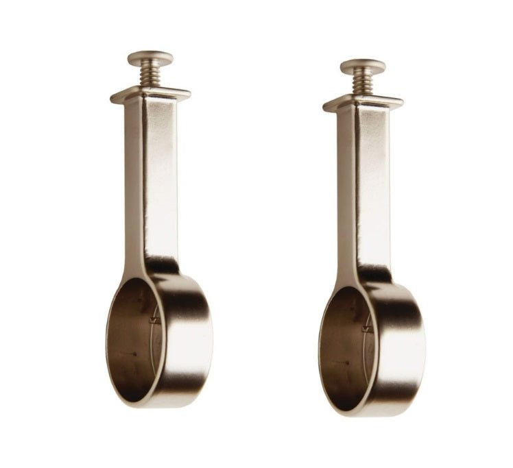 2-Pack TAG Hardware Elite Suspended 1-5/16" Round Wardrobe Rod End Cap Brackets - KI Home