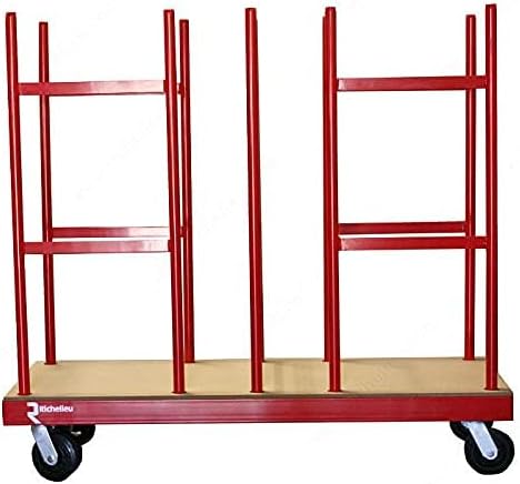 2000 Lbs. Capacity Heavy Duty Steel Construction Material Handling Lateral Cart - KI Home
