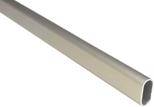 6-Case ProPack 8 Ft (96") Oval Closet Wardrobe Rods with End Caps & Center Supports