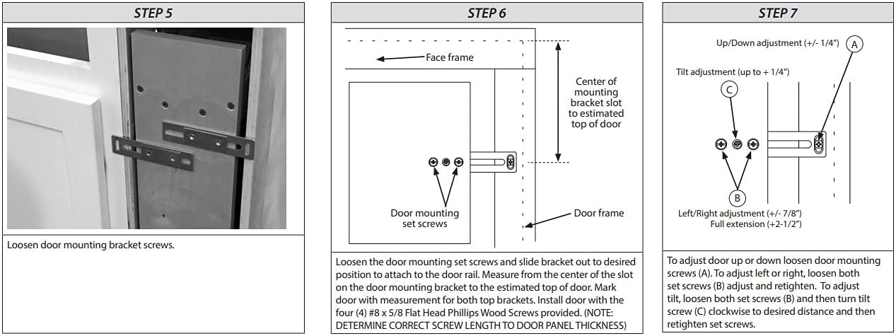 3" or 6" Fully Encased Base Cabinet Filler Pullout with Adjustable Shelves and Premium Soft Close Slides and Door Mounting Brackets - KI Home
