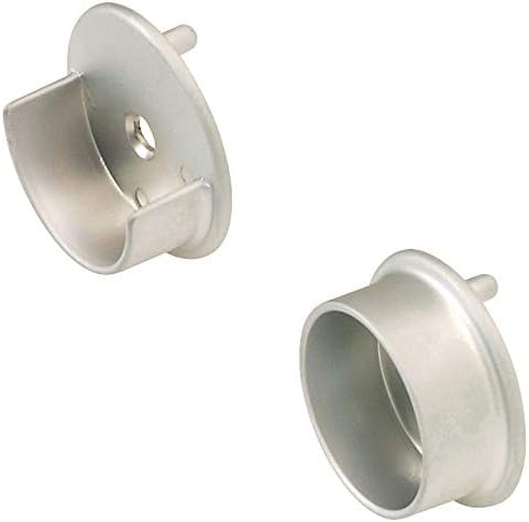 One Pair Metal Round 1 5/16 Inch Diameter Wardrobe Closet Rod End Supports