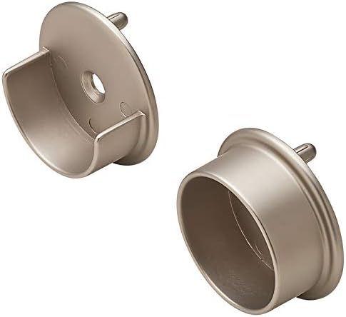 One Pair Metal Round 1 5/16 Inch Diameter Wardrobe Closet Rod End Supports