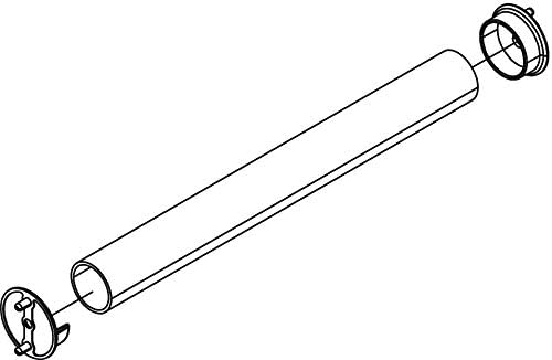 TAG Hardware All-Metal 1 Pair 1-5/16" Diameter Closet Rod End Caps with Two Pins for 5 mm Holes
