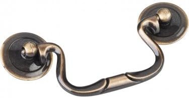 3.5" Center - to - Center Elements Kingsport Bail Style Cabinet Pull Drawer Handle with Round Rosettes - KI Home