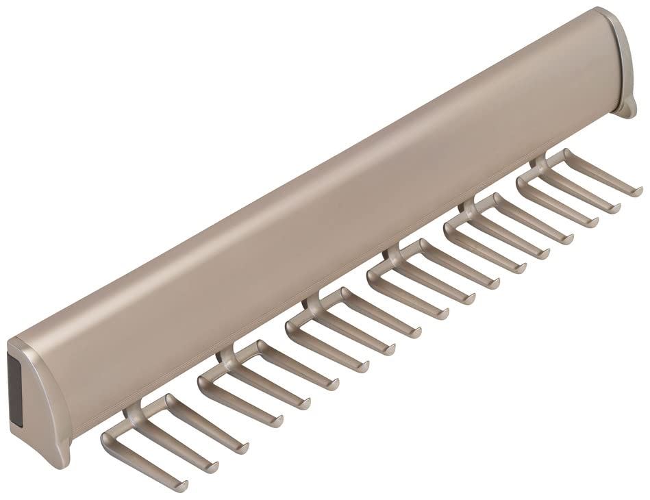 TAG Hardware Designer 15-Hook Tie Rack Closet Organizer with 11.75 Inch Extension