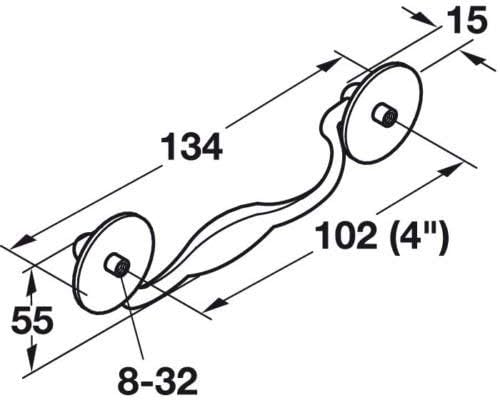 4" Center - to - Center Classic Drop Knocker Bail Cabinet Handle Drawer Pull Antique English - KI Home
