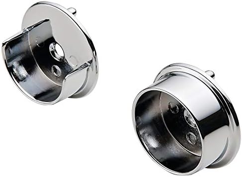 One Pair Metal Round 1 5/16 Inch Diameter Wardrobe Closet Rod End Supports