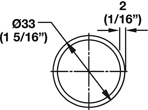 TAG Hardware All-Metal 1 Pair 1-5/16" Diameter Closet Rod End Caps with Two Pins for 5 mm Holes