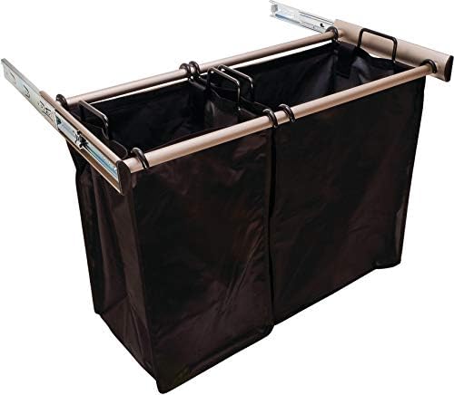 TAG Hardware Premium Full Extension Pullout Laundry Hamper with Removable Bag(s) and Handles