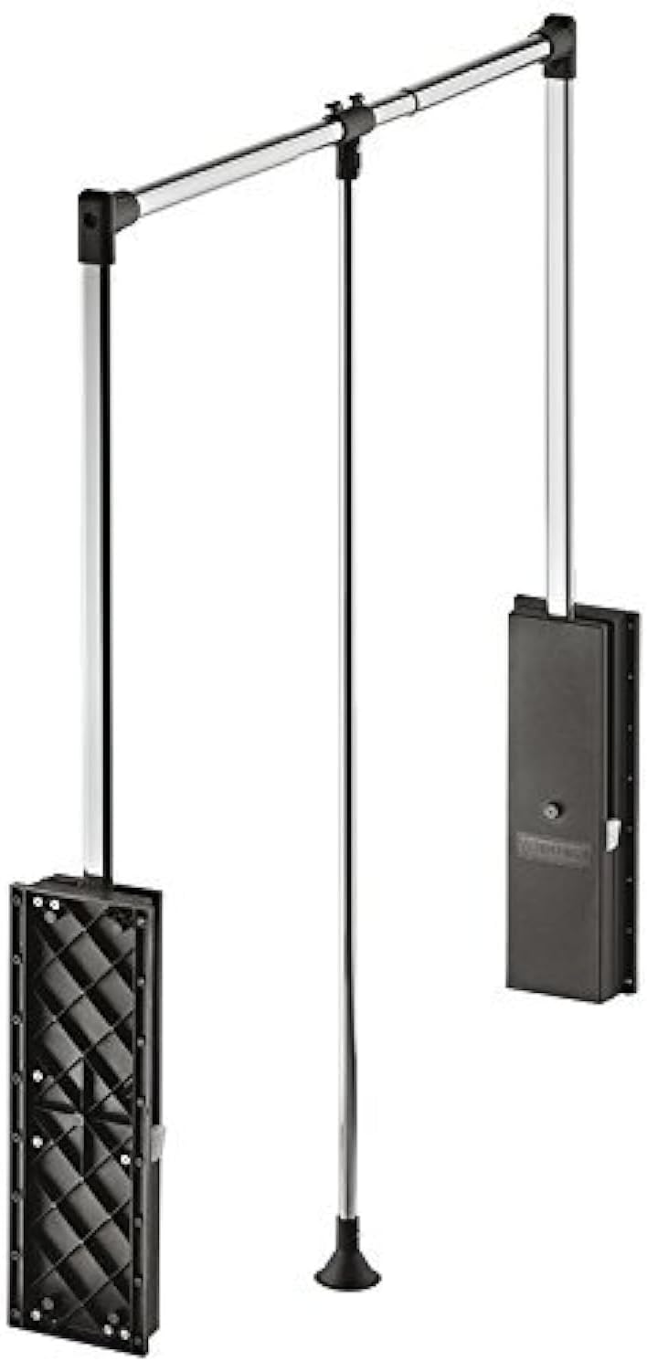 Hafele Heavy-Duty Pull Down Wardrobe Closet Rod Lift - 33 LB Load Capacity in White, Chrome, or Black