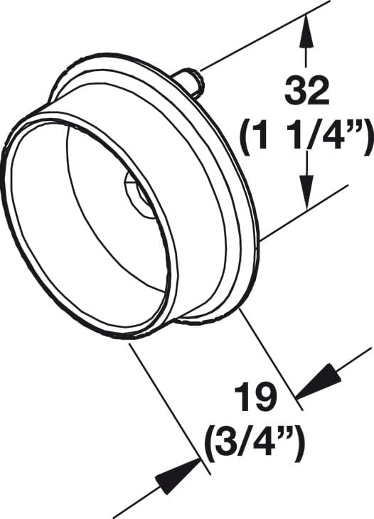 TAG Hardware Premium 1-5/16” Diameter Round Wardrobe Closet Rod with End Supports and Protective Insert Cap