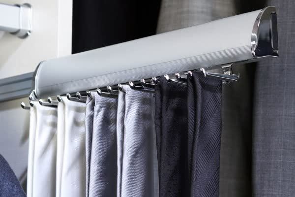 TAG Hardware Designer 15-Hook Tie Rack Closet Organizer with 11.75 Inch Extension