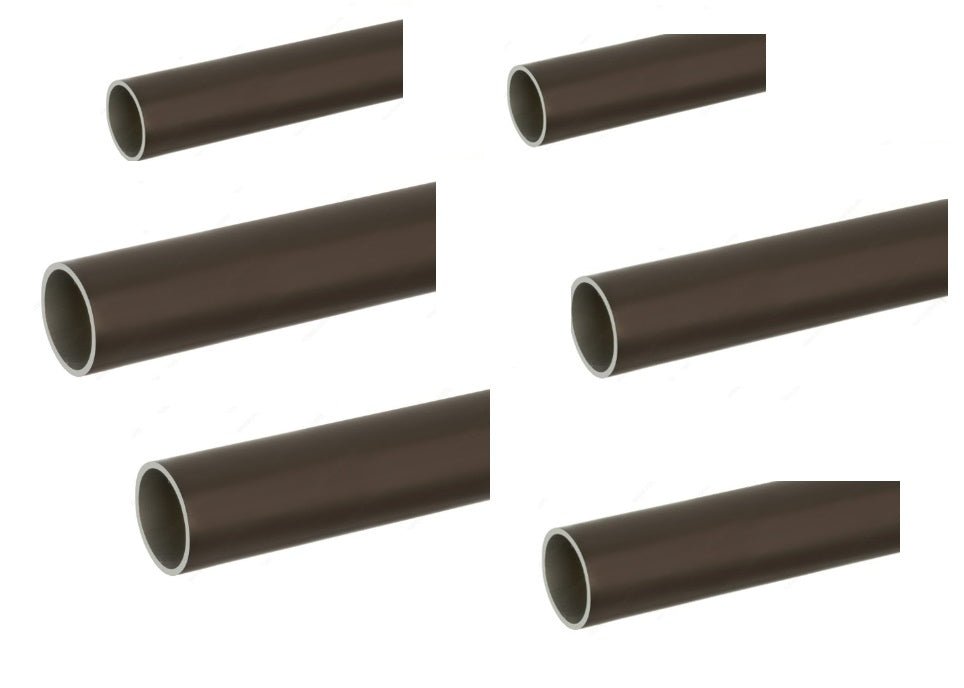 6 - Case Pack 8 Ft (96") Round Wardrobe Closet Rods - KI Home