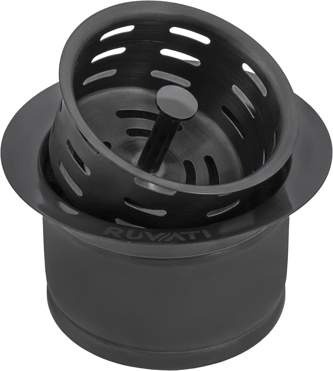 Ruvati Extended Garbage Disposal Flange with Deep Basket Strainer for Kitchen Sinks – Stainless Steel – RVA1049ST