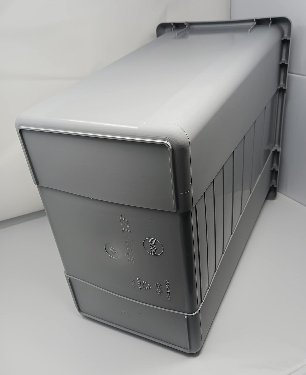 Hailo 42 liters Large Replacement Waste Bin Euro Cargo Trash for Commercial and Residential use 44.38 Quart Capacity - Gray