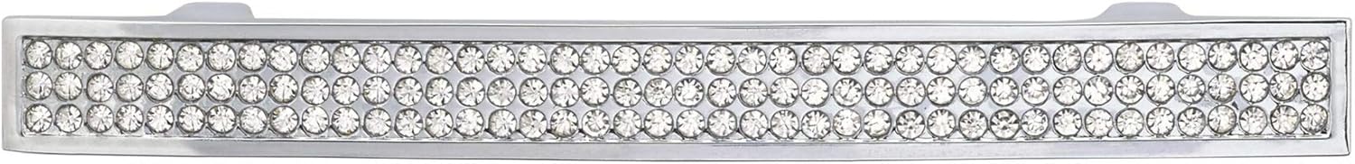 Richelieu Hardware Vence Collection Modern Metal and Crystal Modern Cabinet and Drawer Pull Handle for Kitchen, Bathroom, and Furniture
