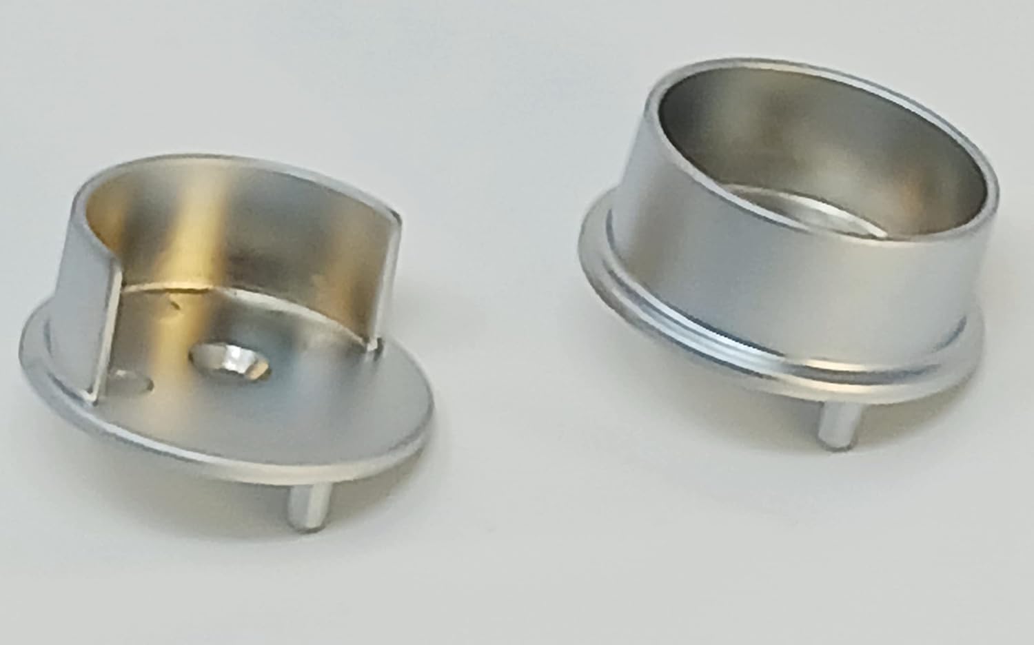 TAG Hardware All-Metal 1 Pair 1-5/16" Diameter Closet Rod End Caps with Two Pins for 5 mm Holes