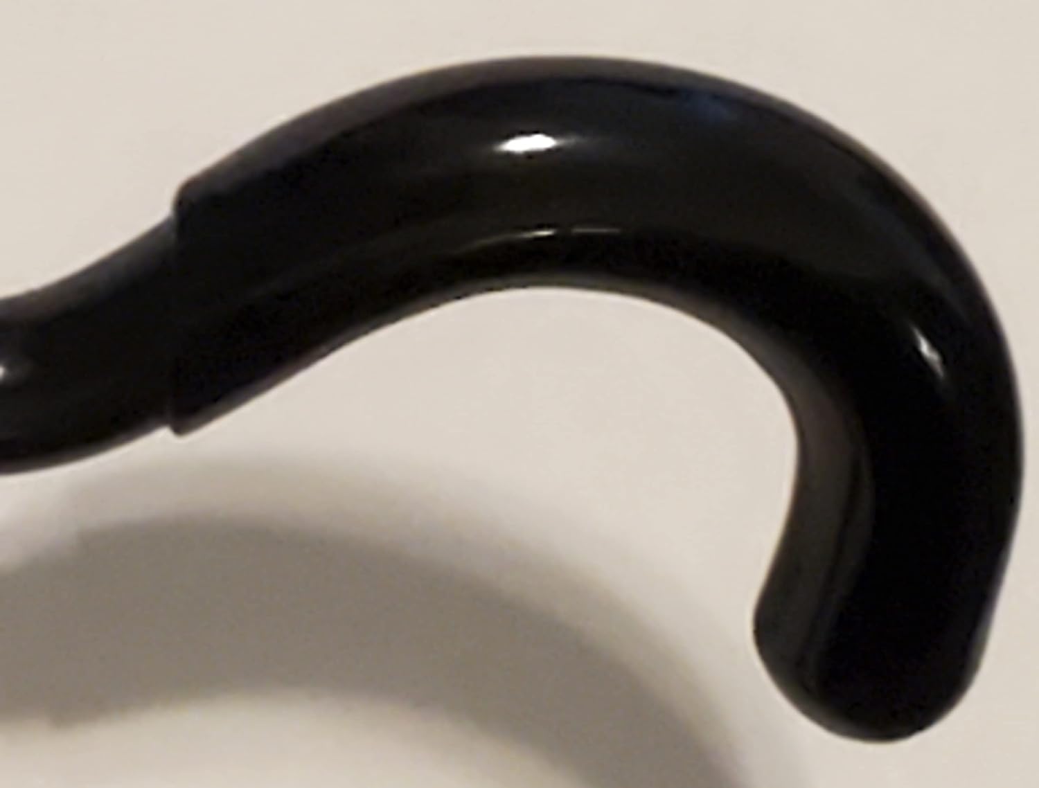 TAG Hardware Set of 2 Black Steel Hamper Replacement Handles with Non-Slip Rubber End Caps
