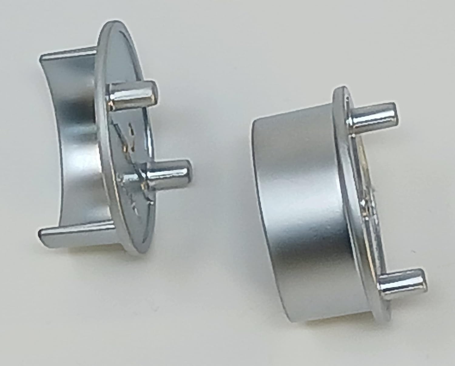 TAG Hardware All-Metal 1 Pair 1-5/16" Diameter Closet Rod End Caps with Two Pins for 5 mm Holes