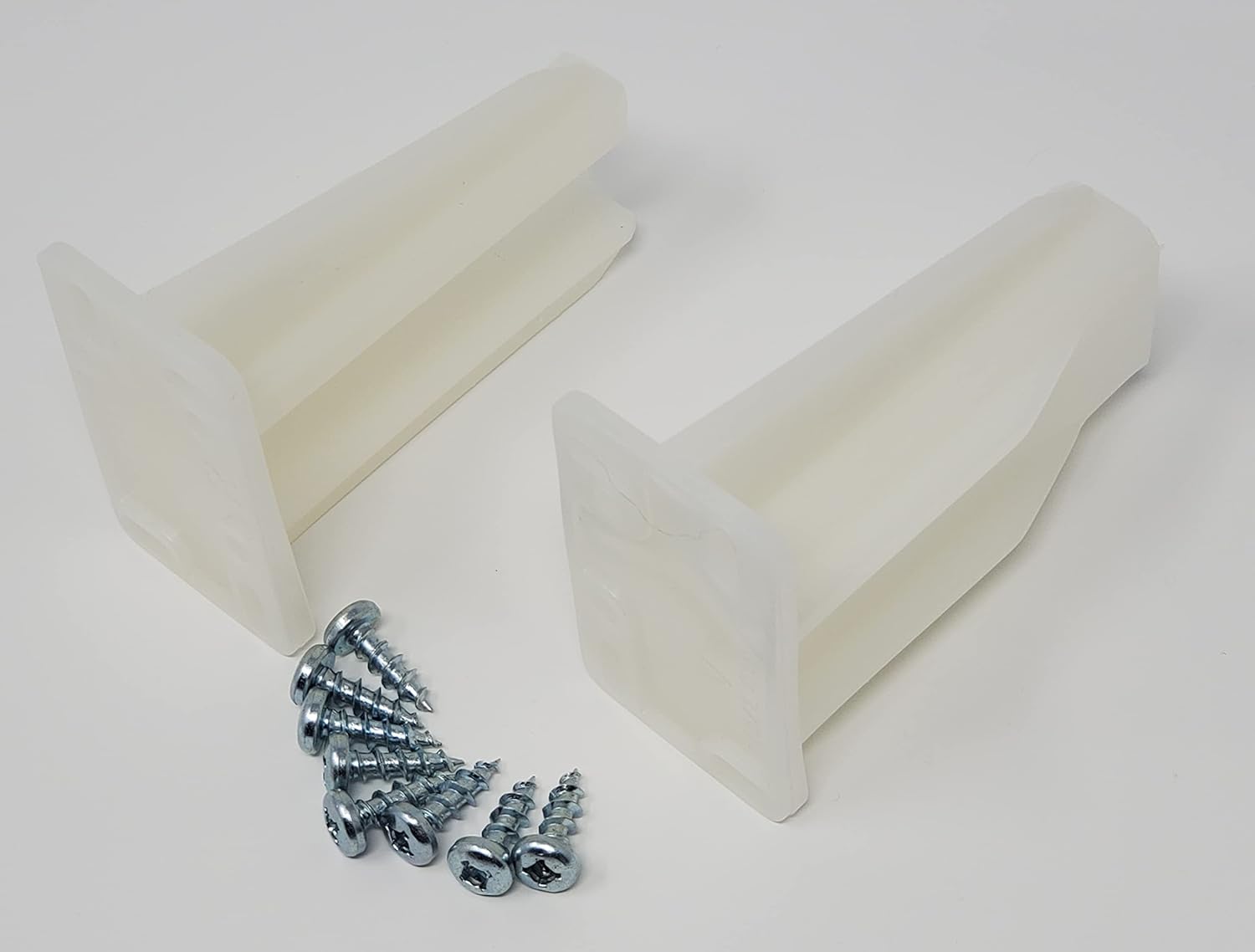 2-Pack White Drawer Slide Rear Socket Blum Euro Cabinet Drawer Slides, Right & Left