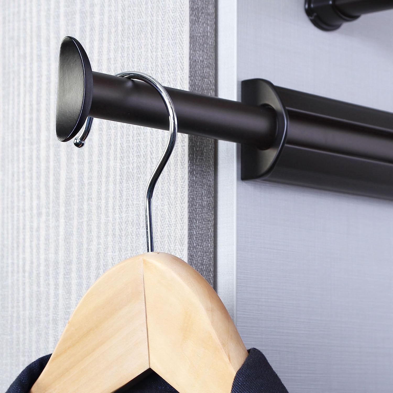 TAG Hardware Premium 14.12" Long Pullout Closet Valet Rod with 9.56" Extension
