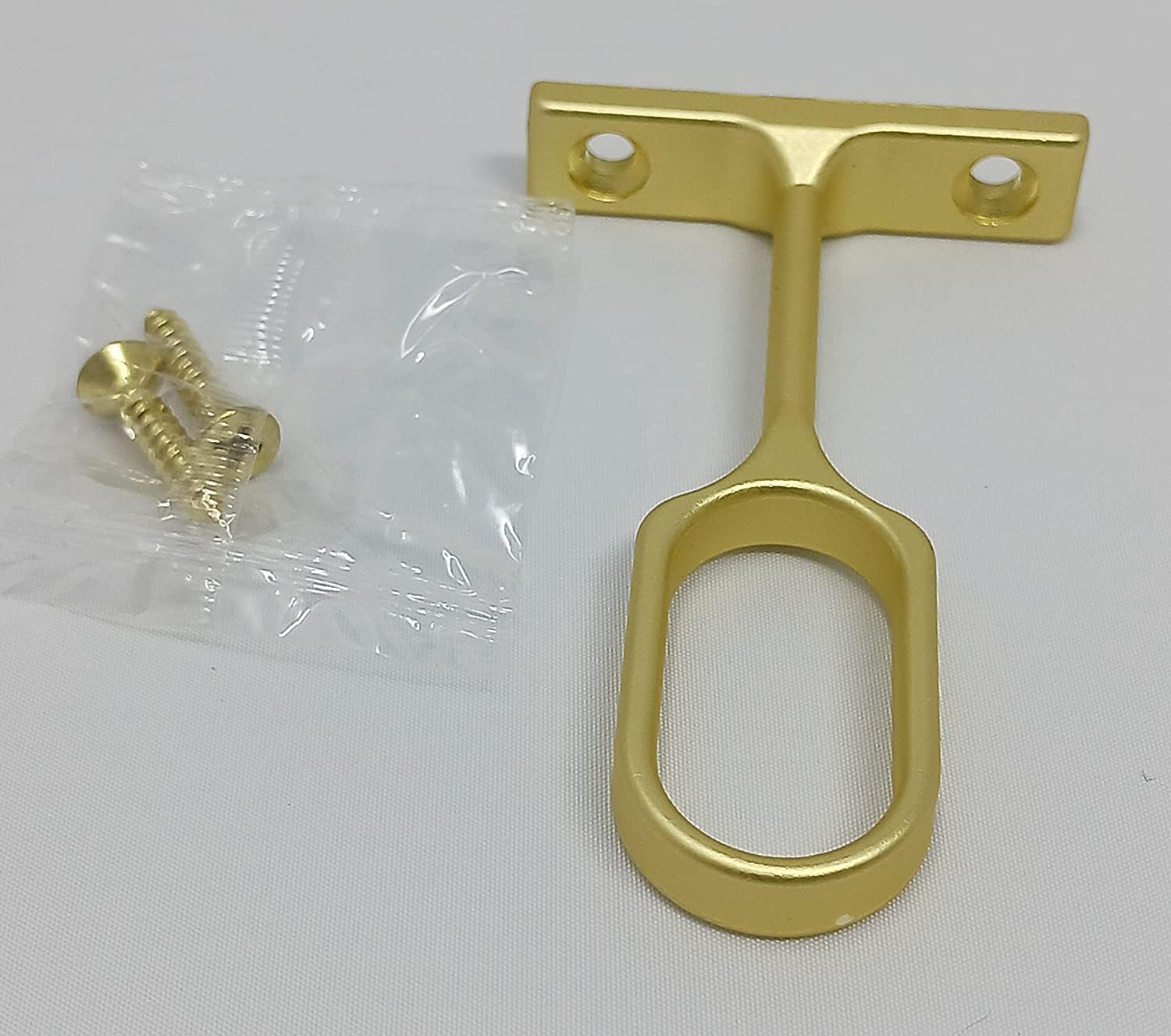 Center Oval Wardrobe Rod Support Metal Bracket with Installation Screws - 15 x 30 mm