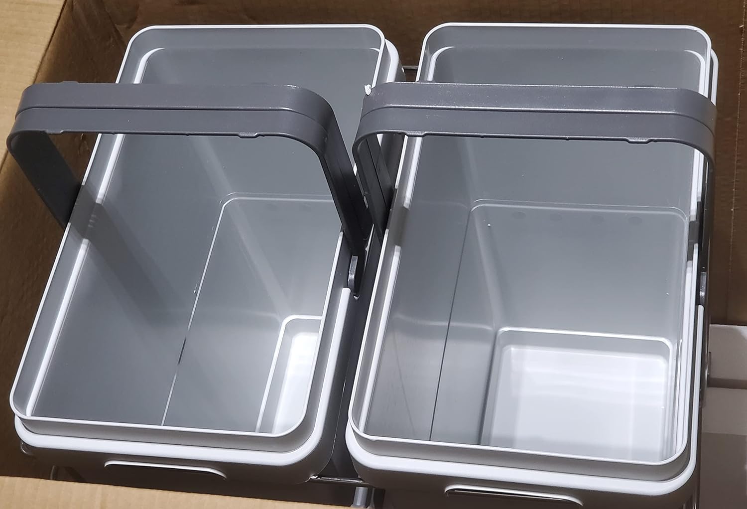Hafele Double Pullout Trash System with Soft Close and Door Mounting Brackets