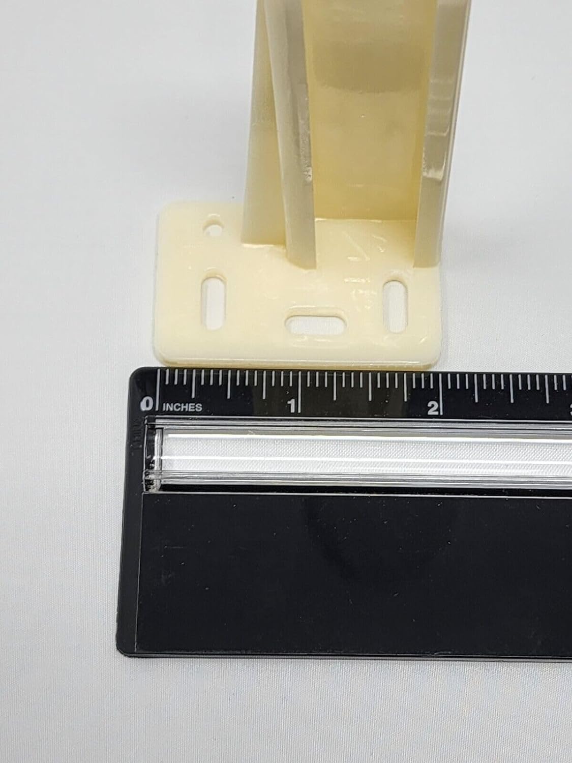One Pair HR9000RL Rear Drawer Track Socket Mounting Back Plates Brackets, Plastic, White - Sold in Pair (Left and Right)