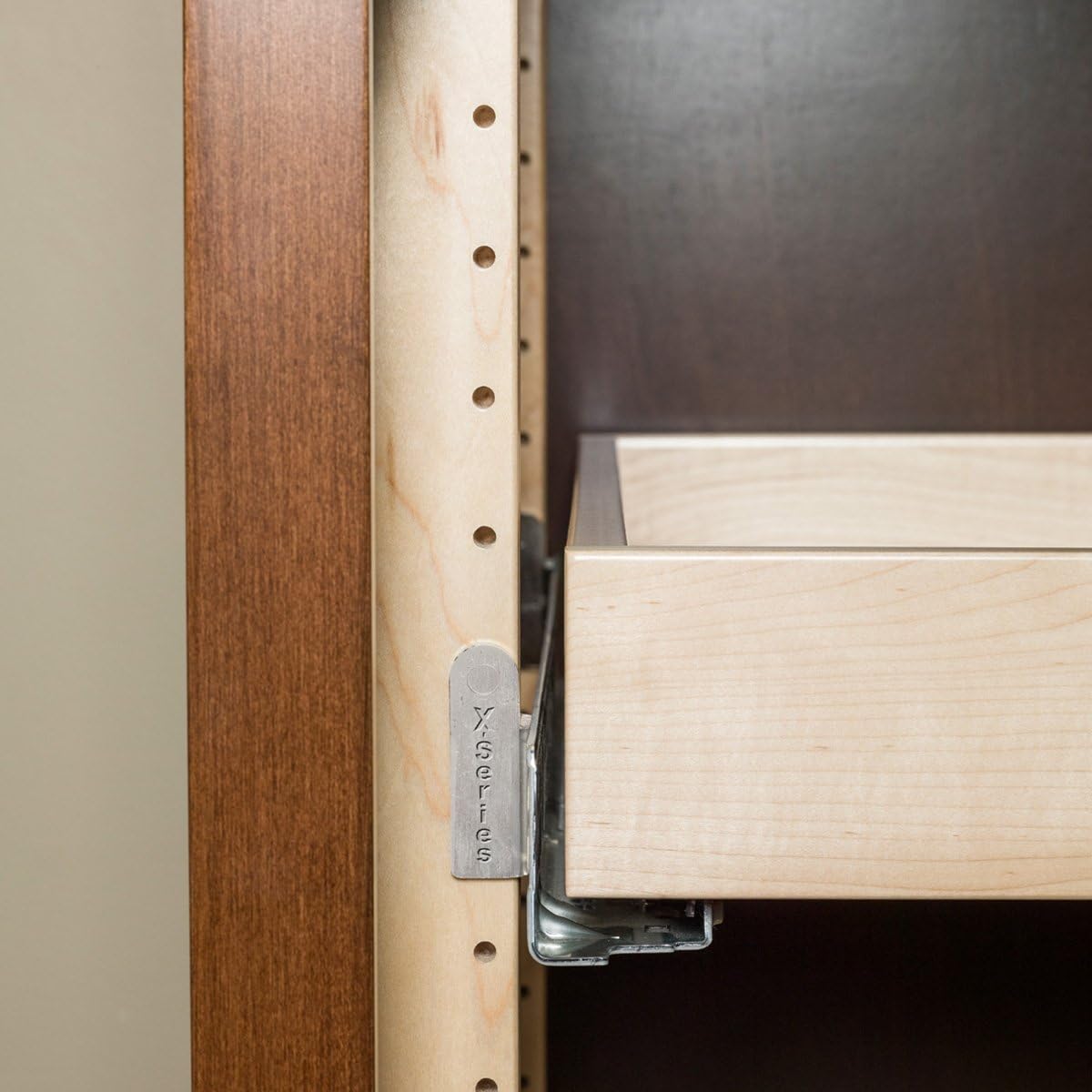 Hafele Pilaster X-Series Bracket Kit 2-1/2 Inch Width x 20-7/8 Inch Height Hardware for Standard Height