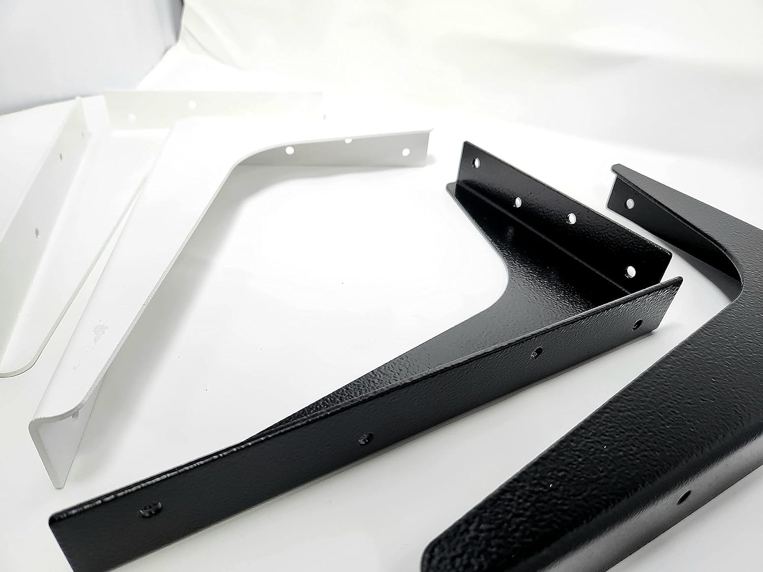Kolossus One Pair Workstation Heavy-Duty Steel Construction Reversible Brackets (Left and Right) with 45 Degree Notch
