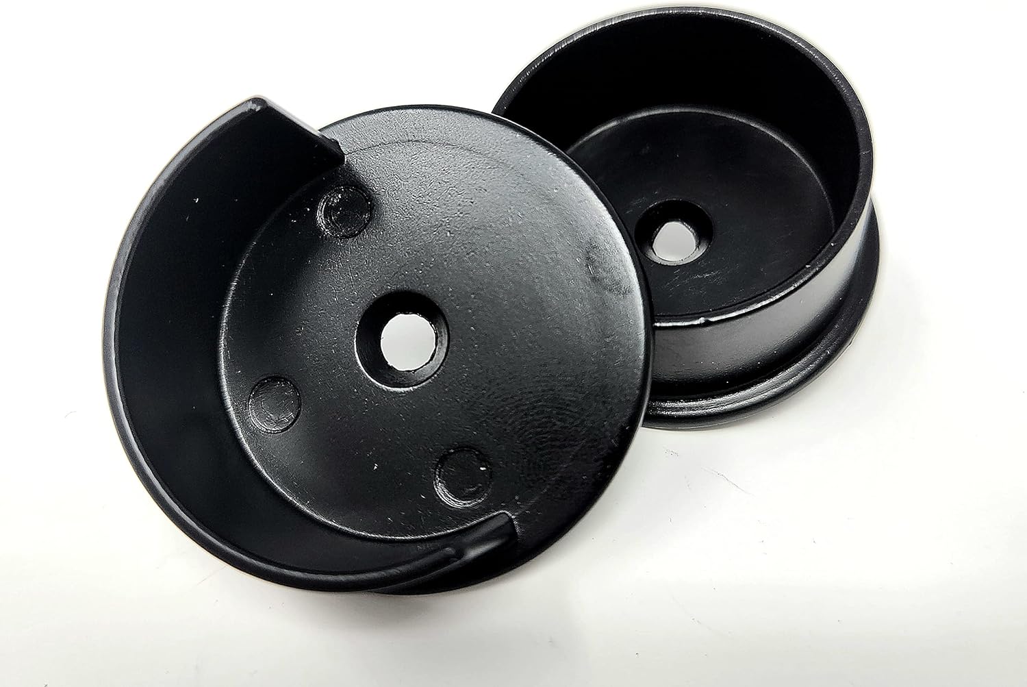 TAG Hardware All-Metal 1 Pair 1-5/16" Diameter Closet Rod End Caps with Two Pins for 5 mm Holes