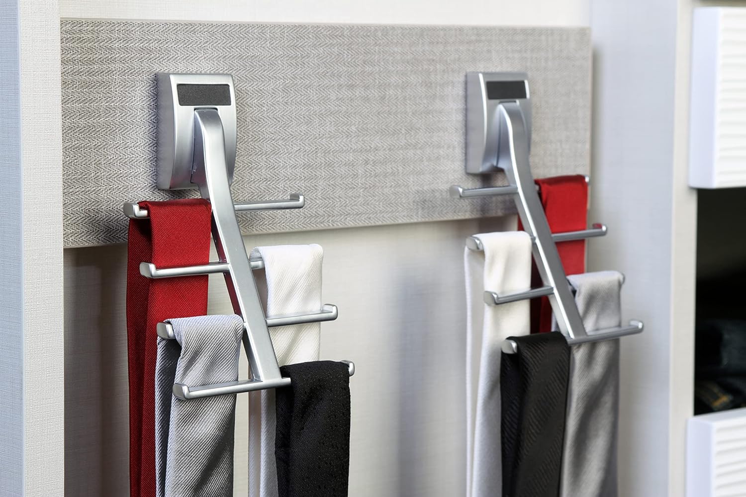 TAG Hardware Premium Space Saving 8-Tie Hook Rack Cleat Mount Organizer