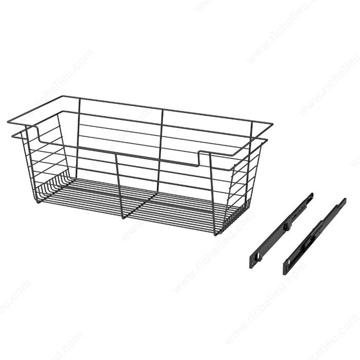 Richelieu Designer Closet Laundry Full Extension Pull-Out Steel Wire Basket