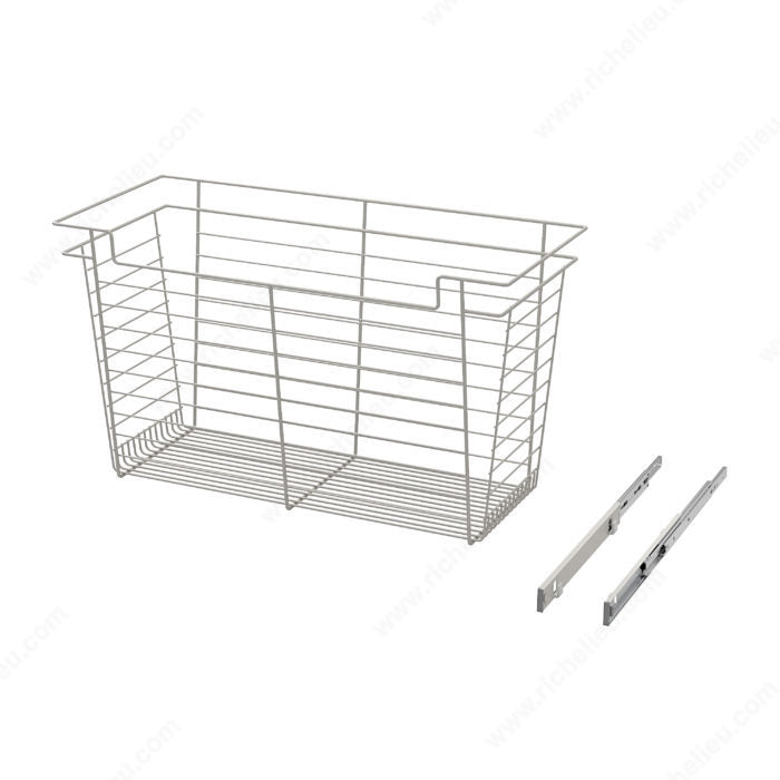 Richelieu Designer Closet Laundry Full Extension Pull-Out Steel Wire Basket