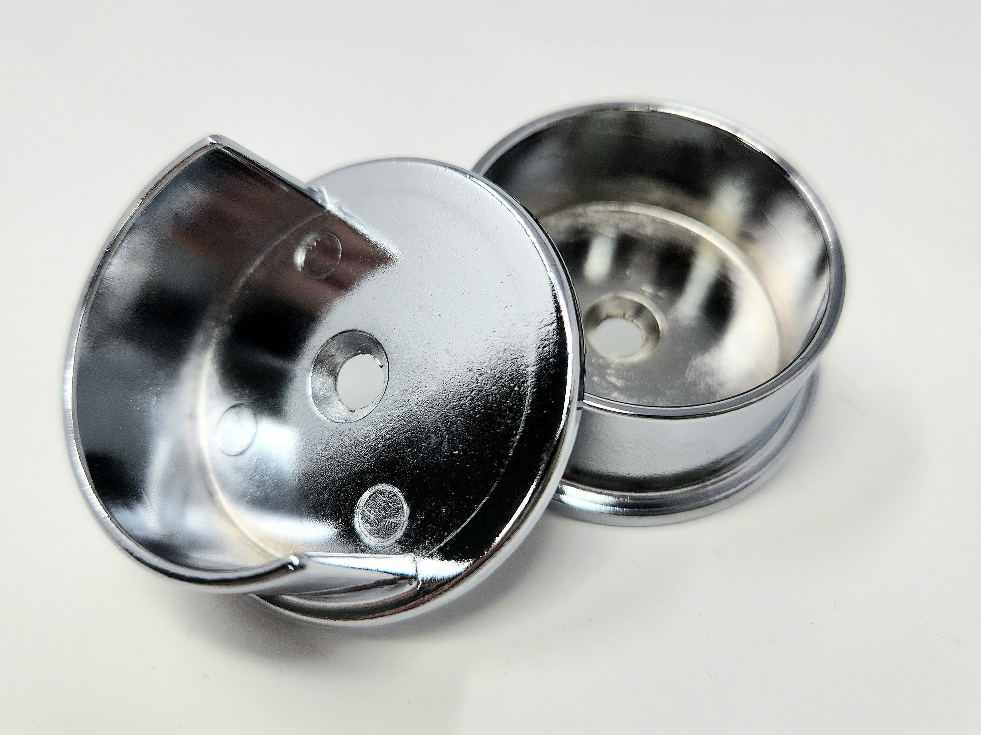 One Pair Metal Round 1 5/16 Inch Diameter Wardrobe Closet Rod End Supports