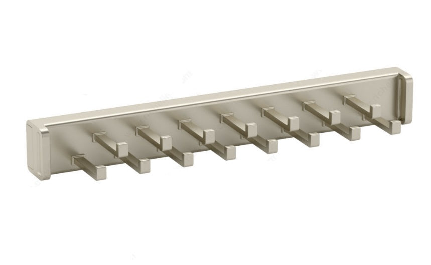 Richelieu 17-Hooks Designer Wardrobe Reversible Closet Tie Rack with 12 Inch Pullout Extension